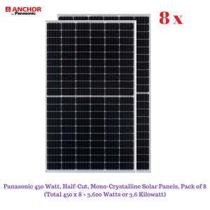 Panneau solaire monocristallin à demi-coupe 24 Volts à très haut rendement Pack de 8 panneaux solaires haute performance de 450 Watt" - Product Image 4
