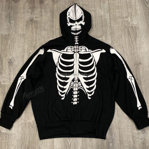 Ustom-Sudadera con capucha de cara completa para mujer, prenda deportiva con diseño de calavera - Product Image 1