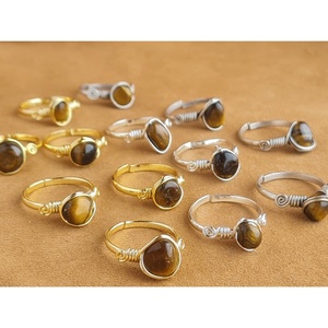 <b>Boho</b> Style Tiger Eye <b>Ring</b> Gold and Silver Plated for Fashion Resale - Product Image 3