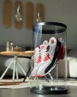 Espositore per Sneaker in Acrilico Trasparente, Pieghevole, Multifunzionale, Elegante e Resistente, Scatola da Banco