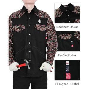 High Quality <b>Welding</b> Work <b>Shirt</b> Premium Quality Custom Made Cotton FR <b>Welding</b> Fire Retardant <b>Shirts</b> Quick Dry Breathable - Product Image 3