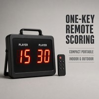 Tableau de score LED avec télécommande, compteur de scores numérique compact pour le tennis en intérieur et en extérieur