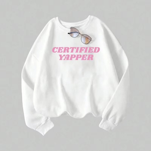 Sudaderas con capucha de punto con estampado informal personalizado, sudaderas sueltas de diseño elegante, ropa de calle transpirable de algodón 100% para mujer - Product Image 2