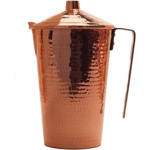 Pichet à eau en cuivre au design moderne avec finition polie Pichet en métal à fonction personnalisée pour médecin ayurvédique - Product Image 5