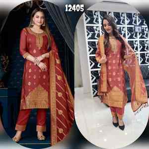 Vêtements ethniques attrayants Meilleur pantalon Kurti en tissu pur organza avec Dupatta et fournisseur de travail manuel d'Inde - Product Image 4