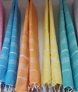 Serviette de hammam turque Peshtemal pré-lavée de la nouvelle saison Super douce et absorbante avec serviette de bain rétractable à motif sportif - Product Image 5