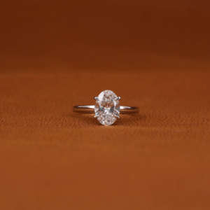 2.0 CT Oval Cut Lab Grown Solitaire Engagement Ring 14KT Solid White Gold Gold Conflict Free Diamond <b>Birthday</b> Gift Ring <b>Her</b> - Product Image 1