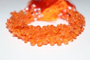 ธรรมชาติ Carnelian ด้านเพชรรูปร่างลูกปัด Carnelian Briolette 8 นิ้วสําหรับเครื่องประดับทํา - Product Image 3