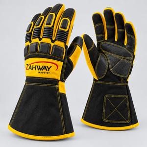 Gants de soudage de qualité supérieure en cuir, durables, écologiques, longueur de poignet personnalisée, pour travaux extérieurs en hiver, gants de soudage - Product Image 4