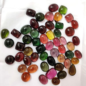 Cabujón de turmalina multicolor, Gema Natural semipreciosa, fabricante de turmalina - Product Image 2