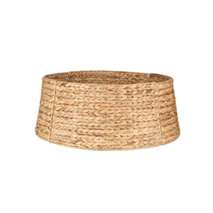 Collar de árbol de Navidad de mimbre de jacinto de agua redondo artesanal atractivo mayorista para cubierta de falda de árbol de Navidad - Product Image 6