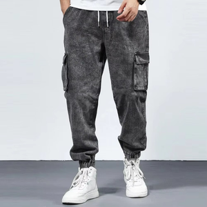 Pantalones Vaqueros para Hombre de Alta Calidad al por Mayor 2025, Precio Bajo, Nuevas Llegadas, Jeans para Hombre con Cordón en la Cintura y Bolsillos con Solapa - Product Image 4