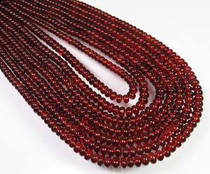 Perles rondes en grenat rouge naturel de haute qualité, 4,5-6 mm, grenat africain, pierres précieuses lisses, pierres précieuses en vrac, grenat du Mozambique, lot en gros - Product Image 1