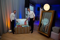 Photomaton portable miroir magique avec appareil photo et imprimante, miroir photo selfie pour fêtes et mariages