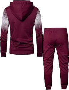 Ensemble de survêtement 2 pièces personnalisé de haute qualité pour hommes sweat à capuche décontracté pantalon de jogging vêtements de sport d'hiver Logo disponible en gros Air - Product Image 4