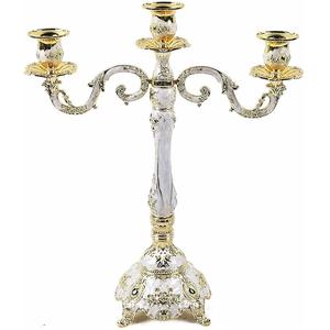 Bougeoir décoratif en métal de luxe moderne élégamment conçu pour les événements formels mariage église automne vacances et décoration intérieure - Product Image 5