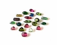 Pierres de tourmaline multicolores naturelles, formes variées, bijoux faits à la main, vente en gros, certifiées par une tierce partie brésilienne