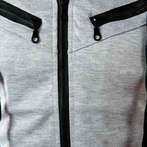 <b>Men's</b> 100% Cotton Zip-Up Hooded Tank Tops Gym Fitness Sleeveless <b>Vest</b> T-Shirt Embroidered Logo Designer Winter <b>Fleece</b> Top - Product Image 4