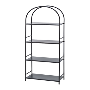 Estante de Almacenamiento Metálico de 4 Niveles con Parte Superior Arqueada, Organizador Independiente para Baño, Armario, Diseño que Ahorra Espacio - Product Image 5