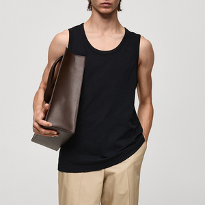 เสื้อกล้ามออกกำลังกายผู้ชายแบบมีซิป แพ็ค 3 ตัว สกรีนโลโก้ได้ ไซส์ใหญ่ ผ้าริบ คุณภาพสูง ผลิตในปากีสถาน - Product Image 1