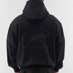 Sudadera con Capucha Holgada de Corte Cuadrado y Hombros Caídos para Hombre, Sudadera Informal de Estilo Urbano para Uso Diario - Product Image 5