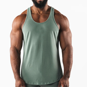 Label privé 100% coton hommes Gym débardeur Fitness vêtements de sport gilets personnalisé OEM service entraînement hommes débardeur à vendre - Product Image 1