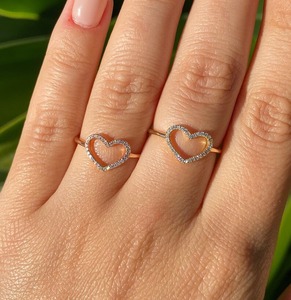 D สีรอบตัด Lab ปลูกเพชรรูปหัวใจแหวนที่สวยงาม 925 เงินสเตอร์ลิงแหวนหมั้นงานแต่งงานของขวัญสําหรับเธอ - Product Image 3