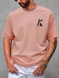 Custom Oversized Screen Printed <b>Logo</b> T-Shirt for Men 100% Cotton Breathable Streetwear Outdoor Style Tee - Product Image 6