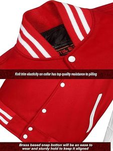 Veste universitaire brodée personnalisée pour hommes et femmes Veste universitaire en laine de haute qualité avec manches en cuir - Product Image 5