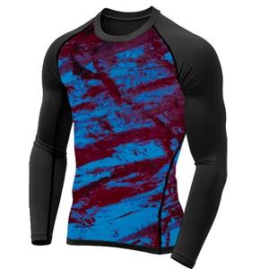 Rashguard personnalisé de haute qualité avec logo imprimé pour MMA, en spandex/polyester, séchage rapide, manches longues - Product Image 1