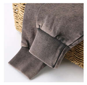 เสื้อสเวตเตอร์สวมหัวแบบสวมหัวแขนยาวผ้าฟลีซให้ความอบอุ่นสำหรับฤดูหนาวห้องออกกำลังกายแนวสตรีทแฟชั่นเรียบง่าย - Product Image 5