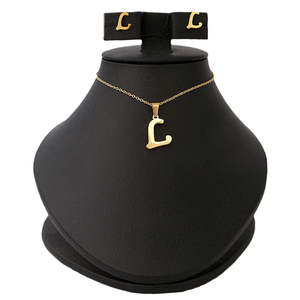 Women's Alphabetic <b>Locket</b> Set - Gold - Product Image 1