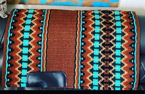 Manta de sillín ecuestre de lana de Nueva Zelanda, estilo de doma occidental, carcasa de cuero rellena de Gel con forro de tela, suministro al por mayor - Product Image 2