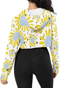 Sudadera con Capucha Corta para Mujer, Diseño Moderno, Hombros Caídos, Estampado Animal Sublimado, Ropa Urbana de Invierno - Product Image 2