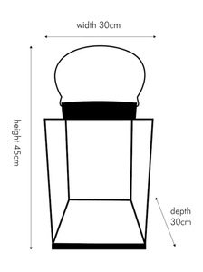 Lanterne en métal en laiton AK avec poignée et verre en pot de bougie personnalisé fini enduit de poudre noire pour la décoration intérieure de restaurant - Product Image 4