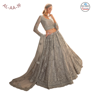 Superbe chemisier traditionnel Belle broderie de cordon Cutwork Dupatta Heavy Stonework Wedding Season Party Lehenga Choli Set - Product Image 4