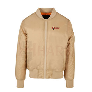 Chaqueta Bomber de Lona 100% Poliéster para Hombre, Diseño Slim con Patrón de Letras, Estilo Urbano, Impermeable y Transpirable, Venta al Por Mayor - Product Image 1