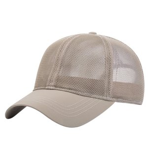 Gorra de béisbol de malla de verano a la moda para mujer, gorras de béisbol de Hip Hop transpirables para exteriores, gorra de camionero, gorras de protección solar de Color sólido - Product Image 2