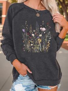 Women's Casual <b>Sports</b> <b>Jumper</b> Hood 100% Cotton Breathable Anti-Shrink Crew Neck Design Autumn Winter Printed Logo Embroidered - Product Image 1