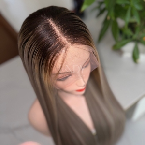 Pelucas de un donante de pelo largo de la más alta calidad, precio al por mayor, cabello humano vietnamita, hueso recto, encaje HD - Product Image 6