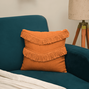 Luxury Geometric Orange Frill Pillow <b>Cover</b> Cotton <b>Cushion</b> <b>Cover</b> for Hotel Bedroom Home Interior Decor - Product Image 5