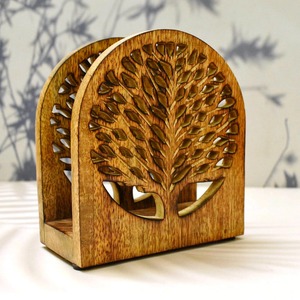 Caja de pañuelos de madera minimalista rústica hecha a mano con diseño de artesanía artística para el hogar, la Oficina y el hotel a precio mayorista - Product Image 4