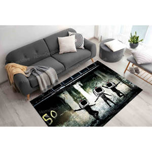 Printed Rug: Cool <b>Tv</b> Graffiti Entryway Street <b>Kitchen</b> Pattern Abstract Banksy Dancing Custom,Goblen Rug - Product Image 1