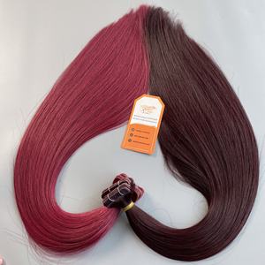 Extensions de cheveux humains vierges vietnamiens 100% Remy, trame unique, lisses et soyeuses, blondes, à fixer par ruban, double trame, non traités, bruts - Product Image 1