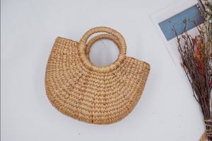 กระเป๋าถือชายหาดสำหรับผู้หญิง, กระเป๋าถักลายและประดับด้วยลูกปัดกระเป๋าสานมีซิปสำหรับฤดูร้อน - Product Image 5