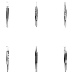 Tennant-Pinzas de atado curvadas con pasador guía, 10cm, 10,5 cm