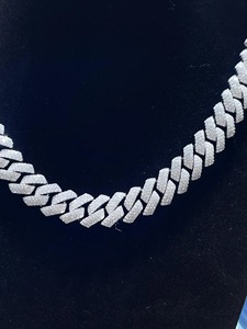 โดยเฉพาะ VVS Moissanite เพชรชุบทอง925สร้อยคอคิวบาโซ่ฮิปฮอปไมอามี่สำหรับใส่แร็ปเปอร์ - Product Image 2