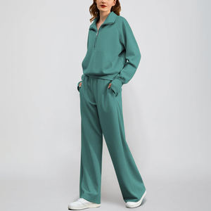 ชุดกีฬาผ้าโพลีเอสเตอร์แบบมีซิปสำหรับผู้ชายชุดออกกำลังกายแนวสตรีทชุดวอร์มผ้าโพลีเอสเตอร์ออกแบบโลโก้ได้ตามต้องการ - Product Image 2