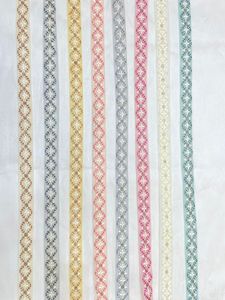 Cordones Bordados florales de 1 pulgada vintage hechos a medida con decoración de cuentas para diseñadores de vestidos y Diseñadores de ropa - Product Image 6