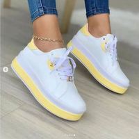 Nouvelles Chaussures Décontractées Tendance Grande Taille pour Femmes, Baskets de Course à Semelle Épaisse à Lacets, Baskets de Mode pour Dames